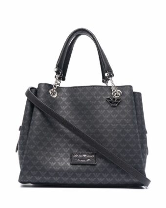 Emporio Armani Allover logo tote bag 2