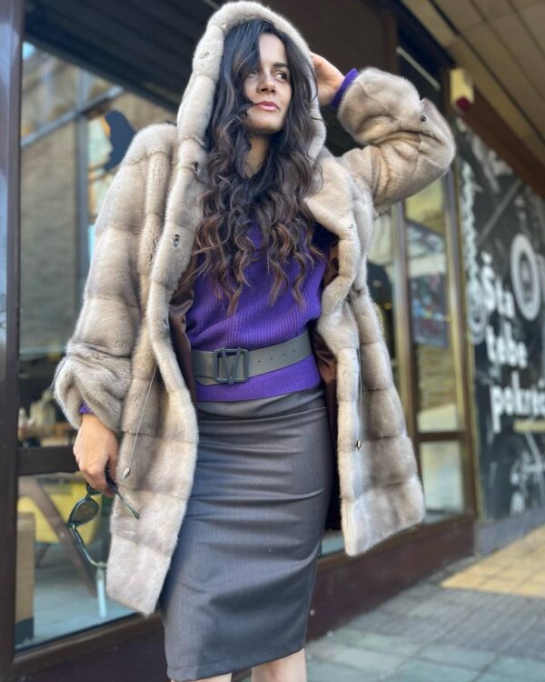 Mink Fur Coat Silver FLo Clo 4