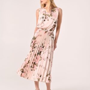 Dress Midi Plissé  Floral print Rinascimento