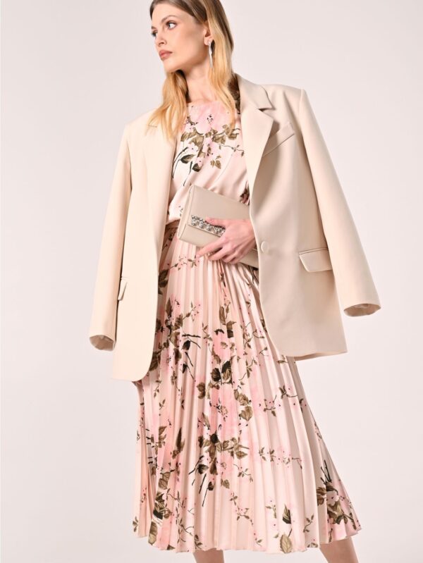 Dress Midi Plissé  Floral print Rinascimento - Image 2