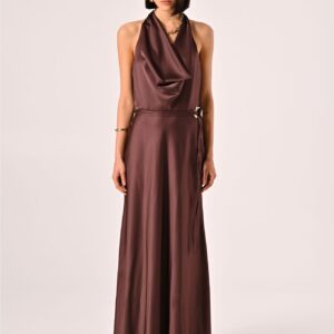 Long dress chocolate brown Rinascimento
