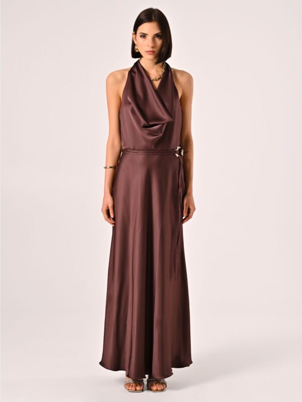 Long dress chocolate brown Rinascimento