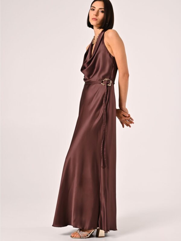 Long dress chocolate brown Rinascimento - Image 5