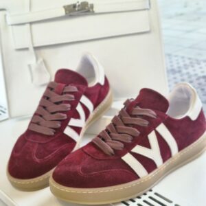 Bordeaux Leather sneakers capri