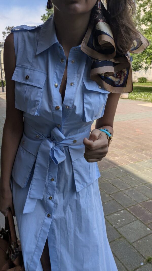 Light blue cotton dress Babylon - Image 9