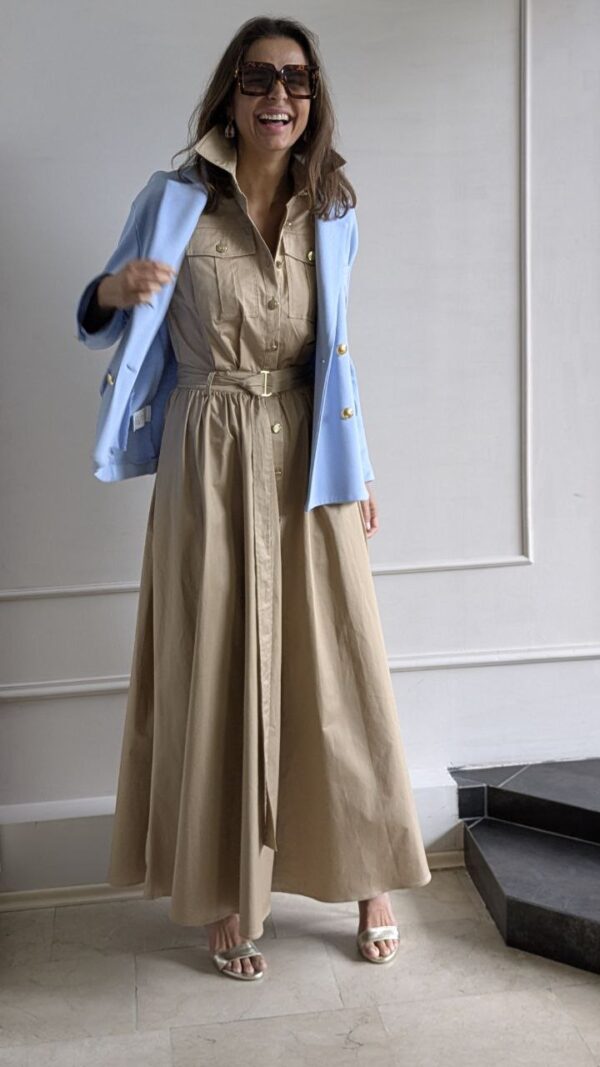 Long beige Babylon dress - Image 9