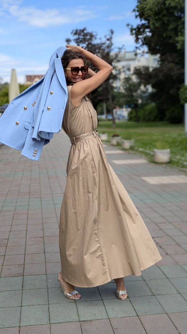 Long beige Babylon dress - Image 10
