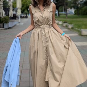Long beige Babylon dress