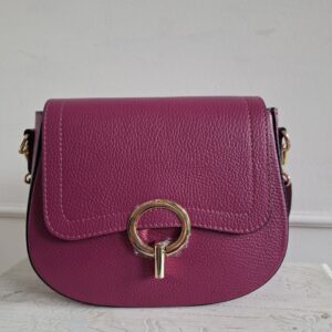 leather bag fucsia
