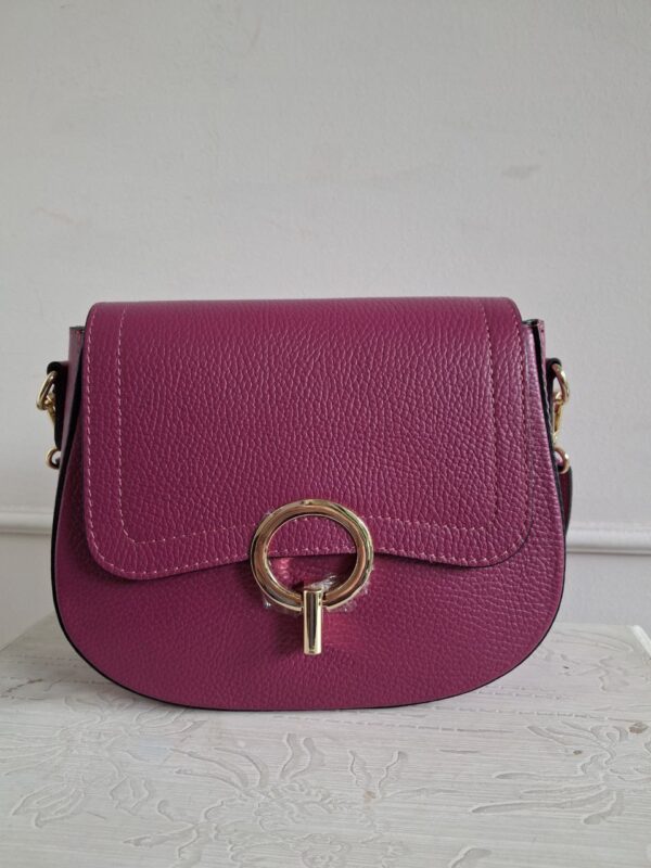 leather bag fucsia