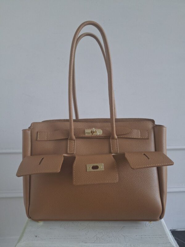 Camel leather bag