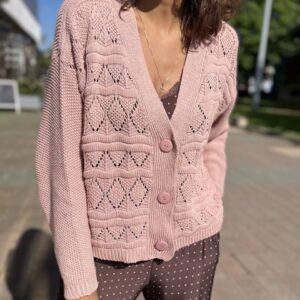 Vicolo cardigan in powder pink