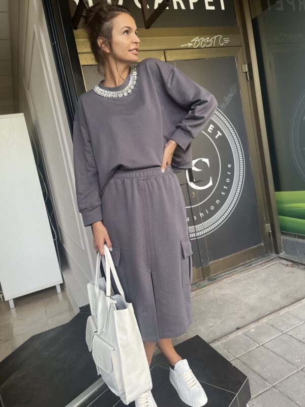 soft cotton grey set Vicolo - Image 4