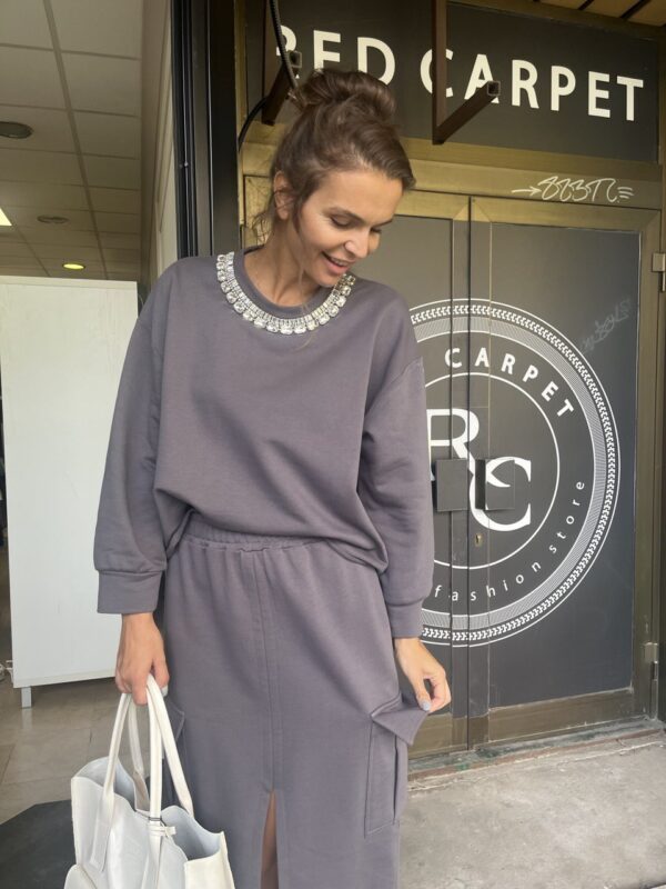 soft cotton grey set Vicolo - Image 2