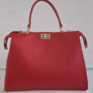 Red leather bag