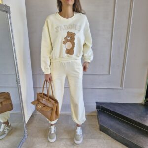 soft cotton white set teddy