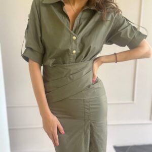 green babylon dress